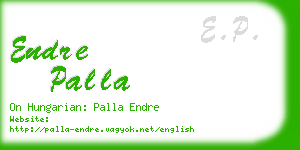 endre palla business card